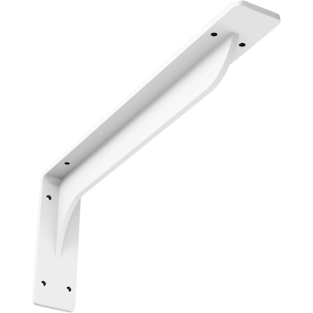 Ekena Millwork Embrey Steel Bracket, White Primer 2"W x 16"D x 6 1/2"H BKTM02X16X06EBPWH
